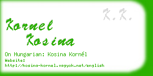 kornel kosina business card